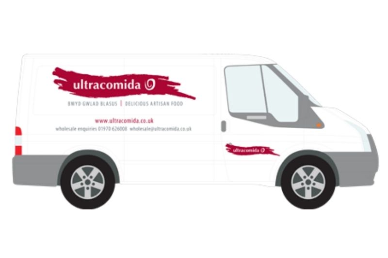 Ultracomida wine delivery van